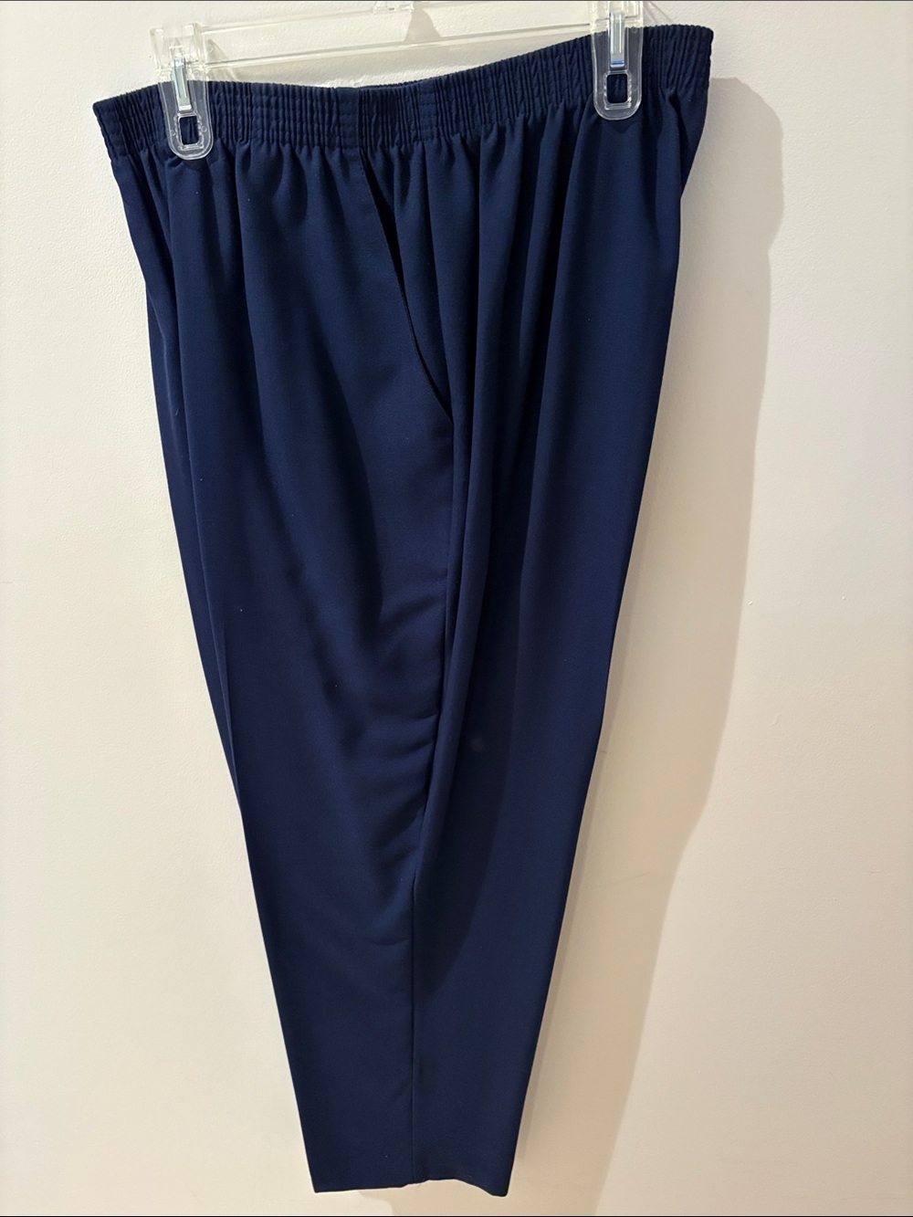 Briggs New York Navy Elastic-Waist Women's Dress Trousers